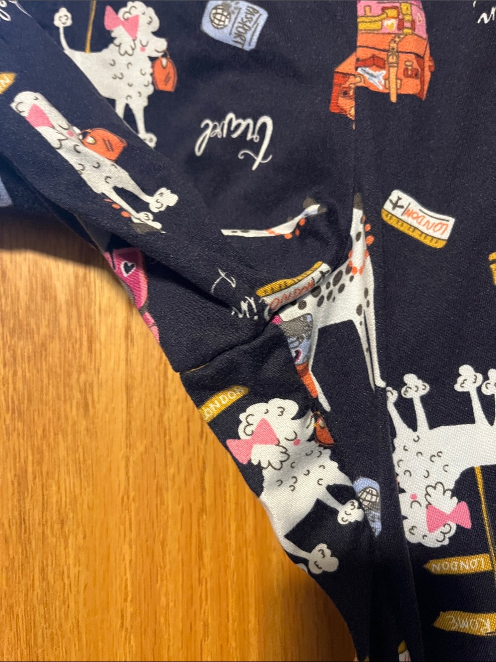 Cuddl Duds Navy Travel & Animals Print Women's Pajama Set - Picture 13 of 15